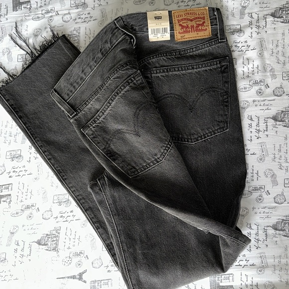 🌴Levi’s 501 Gray Button Fly Jeans - Picture 1 of 12